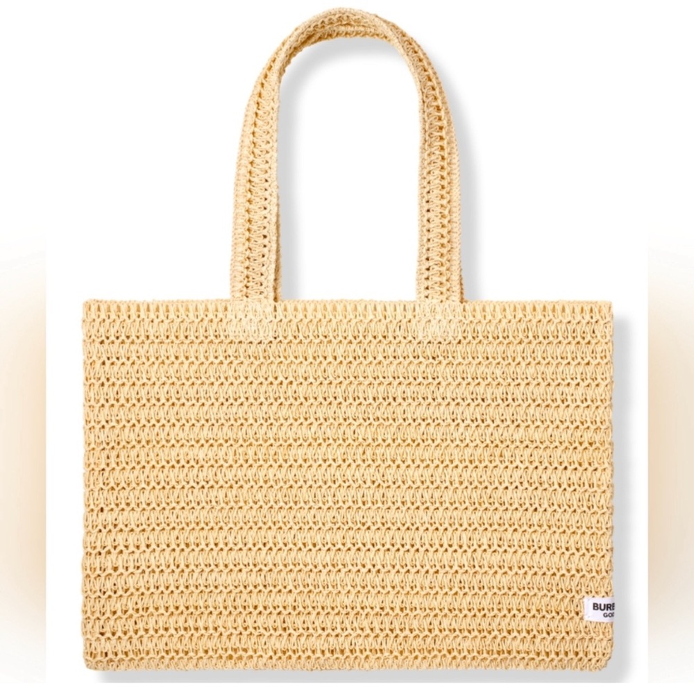 Burberry straw tote bag